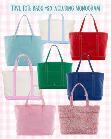 TRVL Tote Bags
