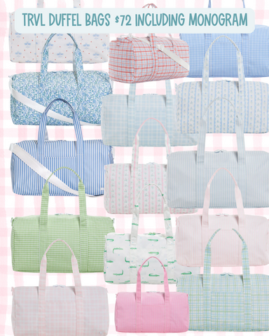 TRVL Duffle Bags (Stripes and Plaids)