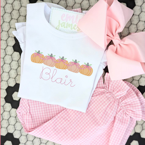 Pumpkin Overlap Ruffle Tee/Onesie