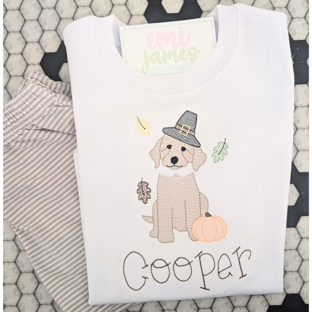 Puppy Pilgrim Tee/Romper/Onesie