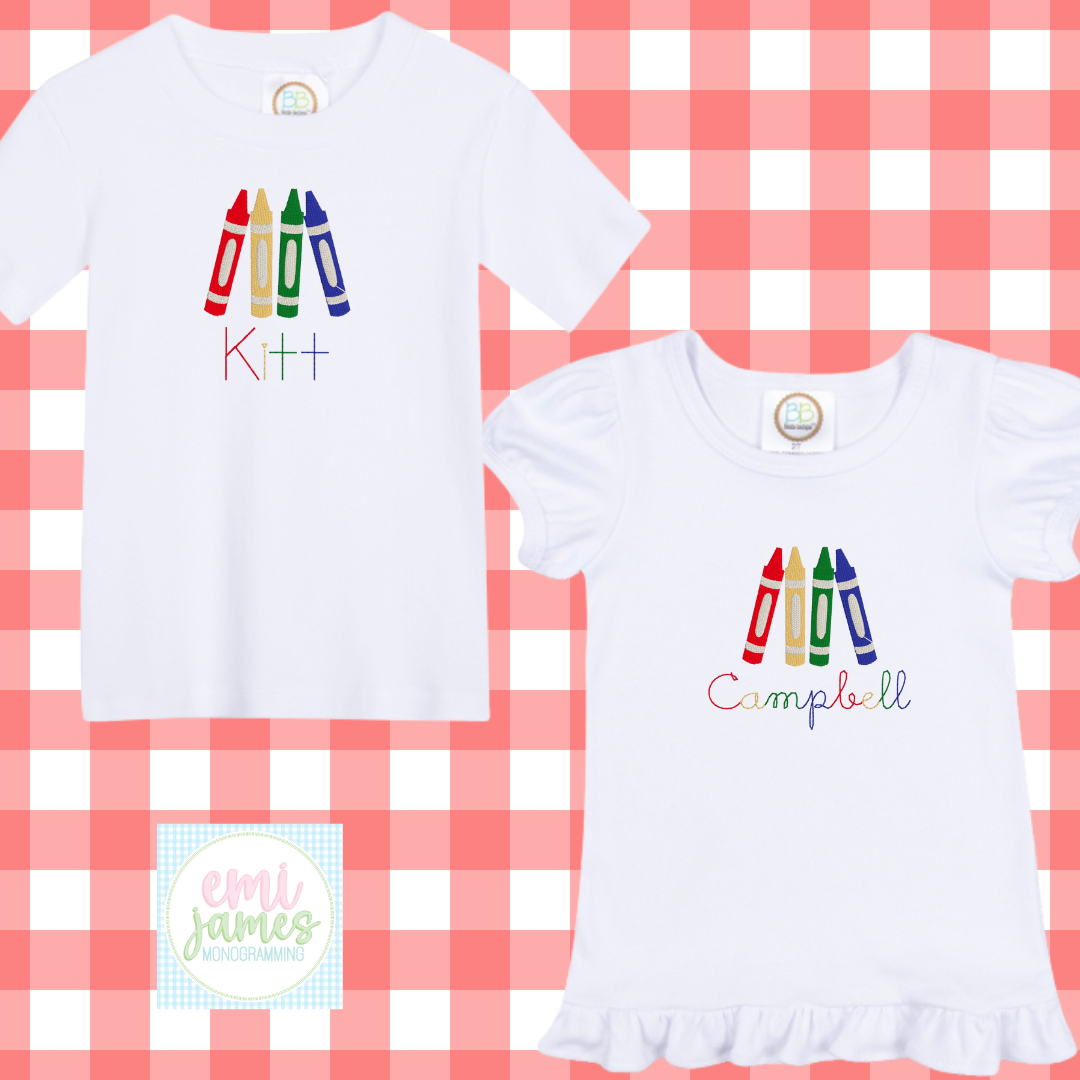 Crayon Ruffle and Unisex Tee