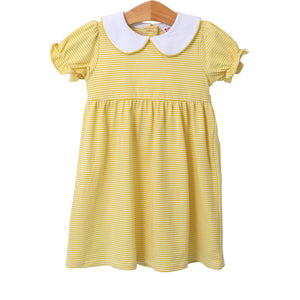 Charlotte Dress- Yellow Stripe