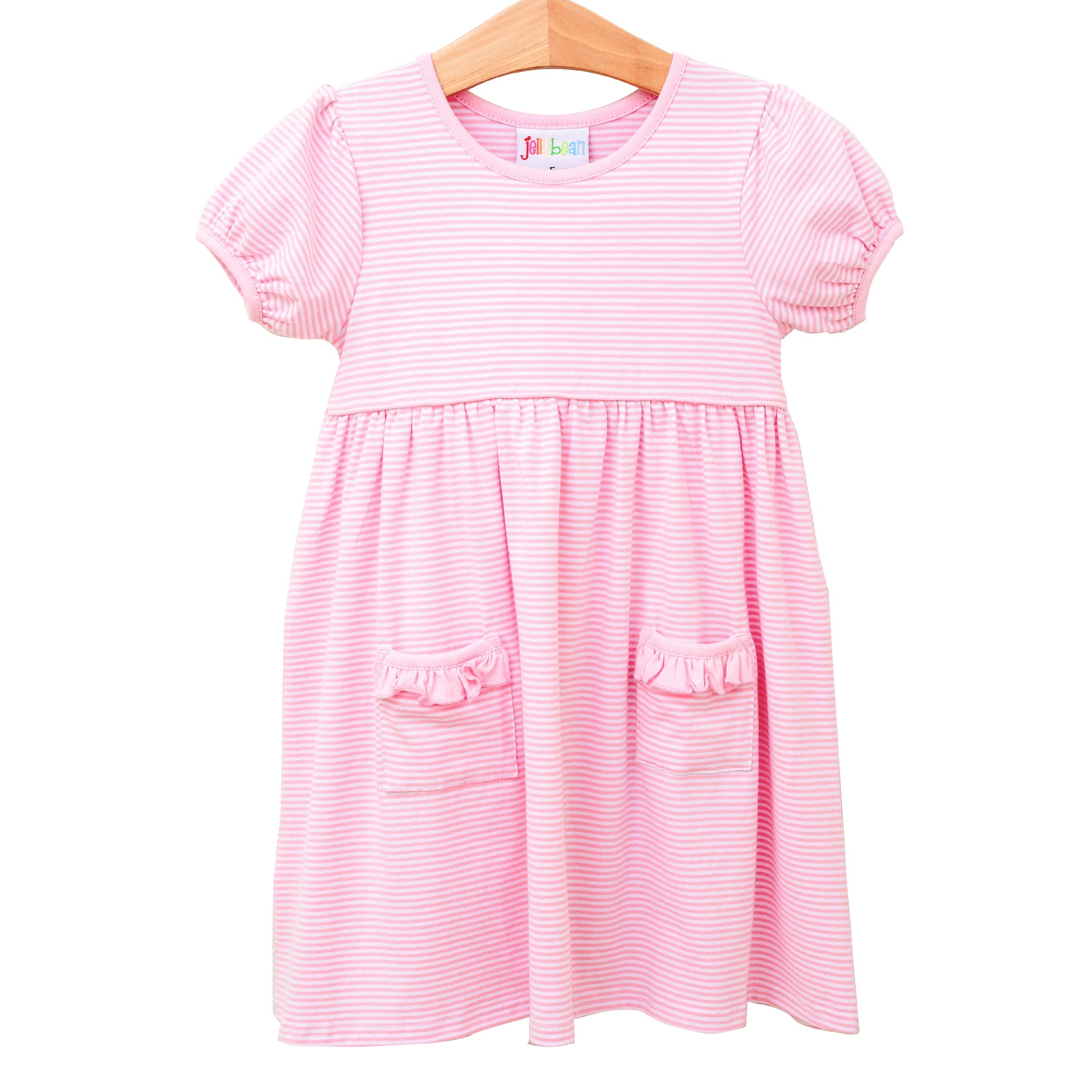 Kate Dress- Light Pink Stripe
