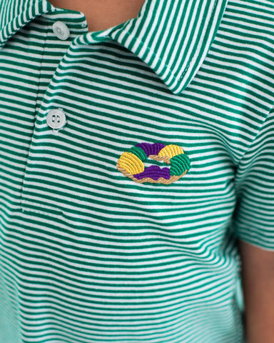 King Cake Embroidery Polo