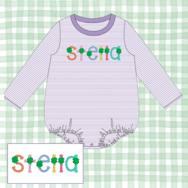 Lavender St. Patty's Tee and Bubble