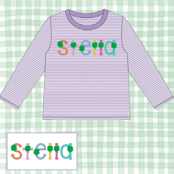 Lavender St. Patty's Tee and Bubble