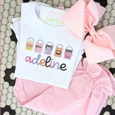 Halloween Treats Ruffle Tee/Onesie