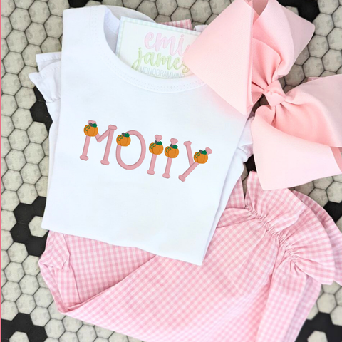 Pumpkin Tee (longsleeve ruffle)