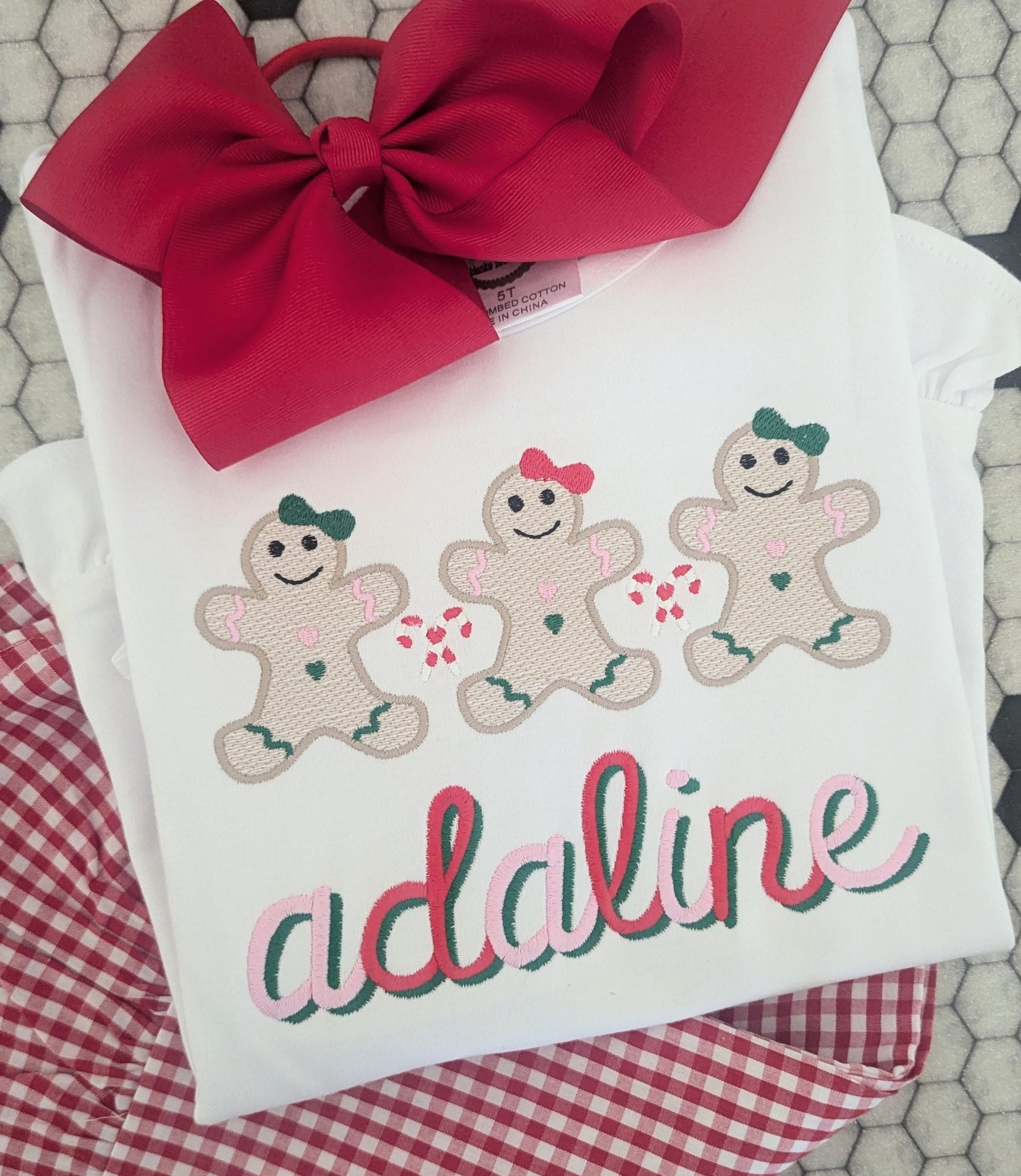 Gingerbread Ruffle Romper/Tee