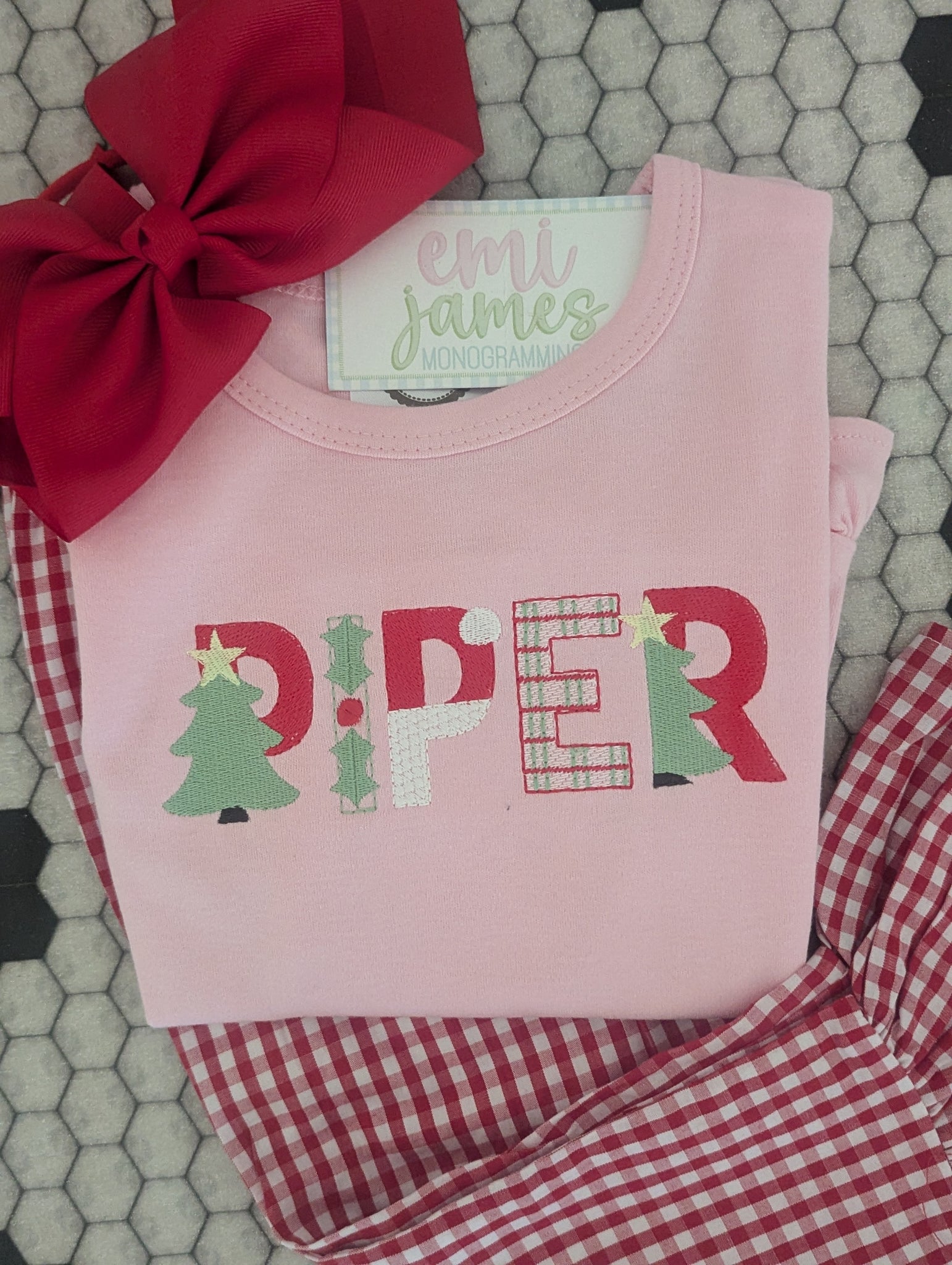 Christmas Cheer Girl Romper/Tee