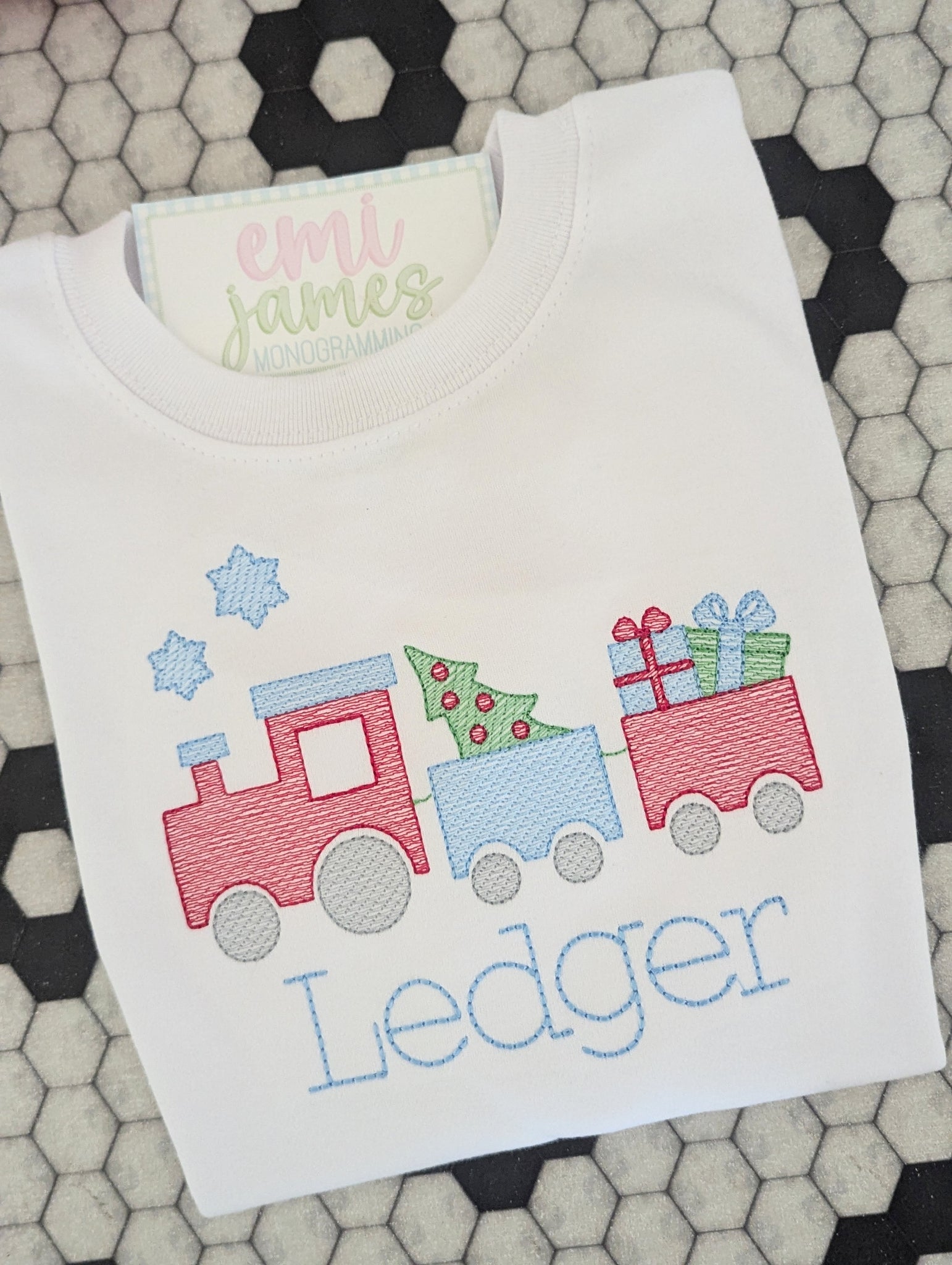 Santa's Train Tee/Romper