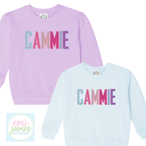 Big and Bold Sweatshirt - Pastels