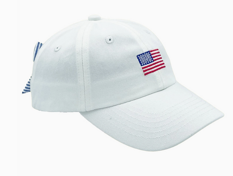 American Flag Bow Baseball Hat (Girls)