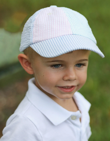 Baseball Hat in Multicolor Seersucker (Kid)