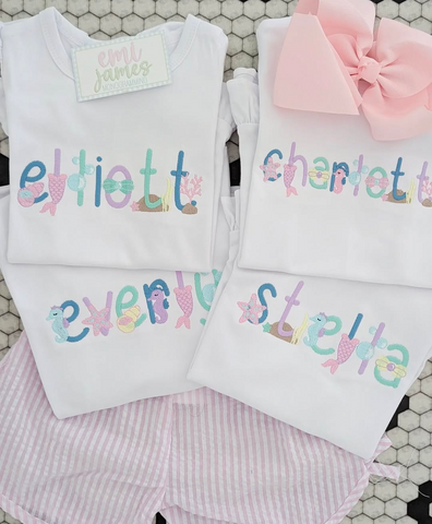 Under The Sea Ruffle Tee/Bubble/Onesie