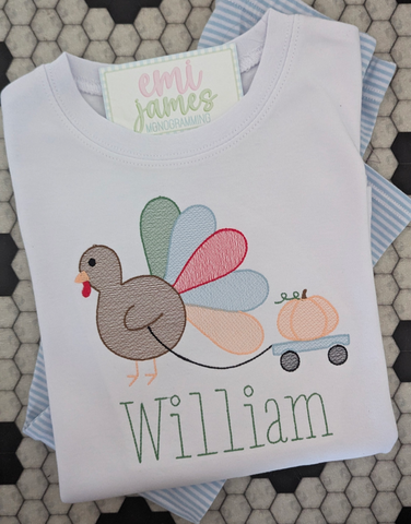 Turkey Wagon Unisex Tee/Romper