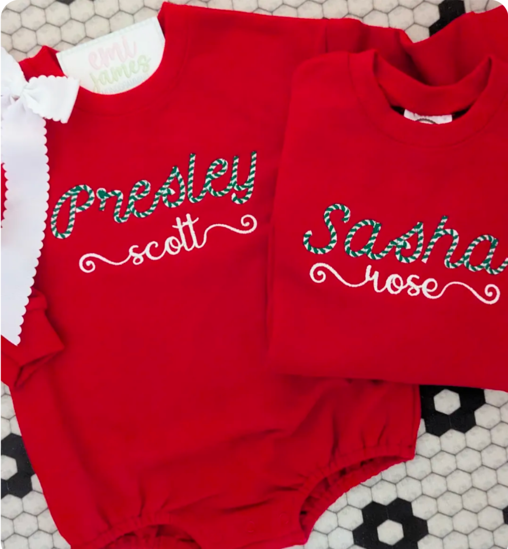 Candy Cane Sweatshirt/Sweatshirt Bubble