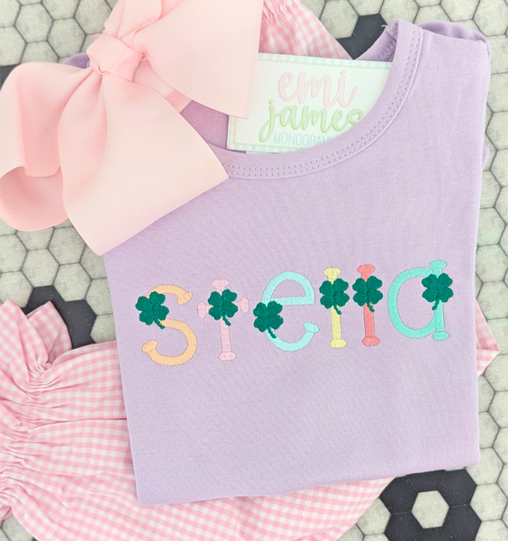 Lavender St. Patty's Tee and Bubble