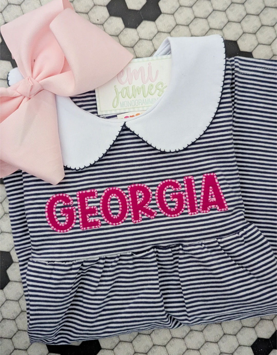 Navy Daze Dress and Bubble