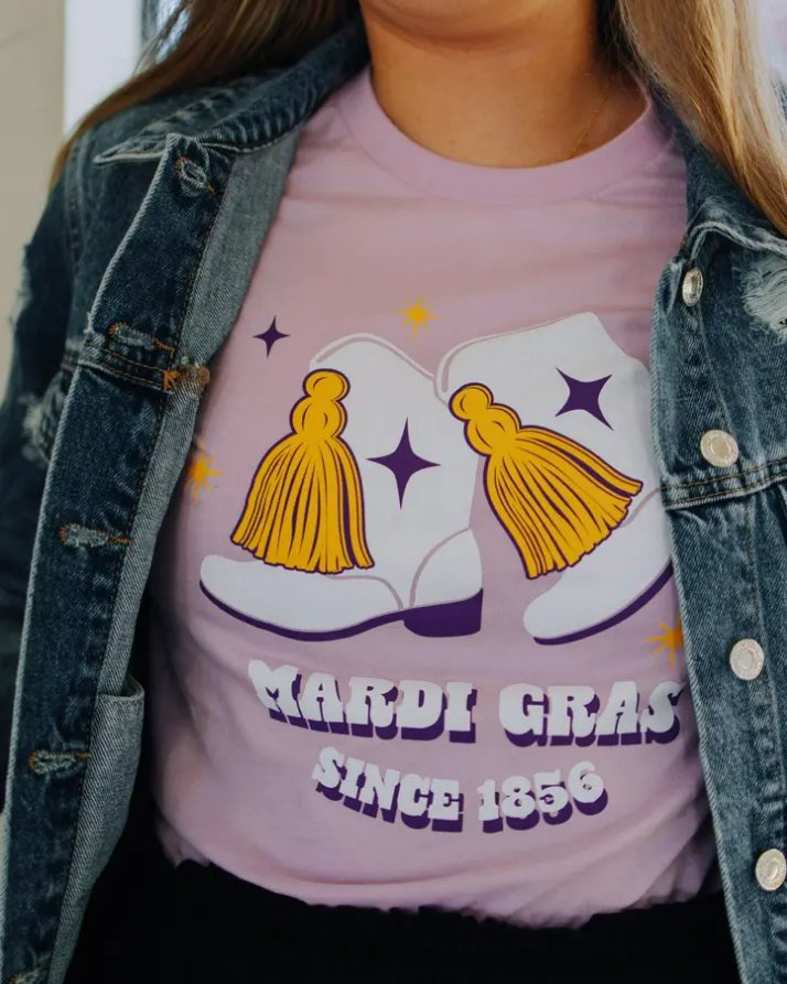 These Boots Were Made for Mardi Gras Tee